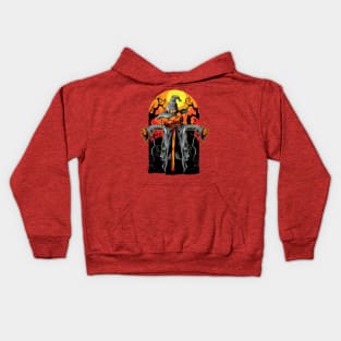 Pumpkin Scarecrow Cemetery Halloween Kids Hoodie